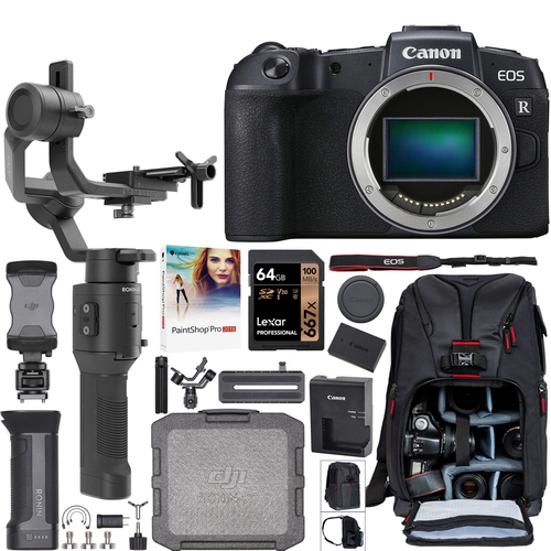 Canon EOS RP Full Frame Mirrorless Camera + DJI Ronin-SC Gimbal Filmmaker's Kit