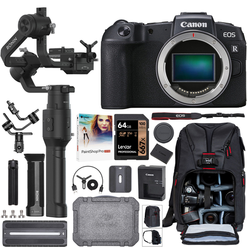 Canon EOS RP Full Frame Mirrorless Camera + DJI Ronin-S Gimbal Essentials Kit