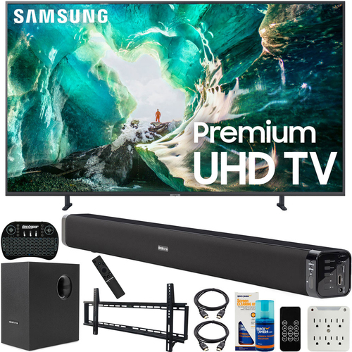 Samsung 82` RU8000 LED Smart 4K UHD TV (2019) Bundle with Deco Soundbar + More