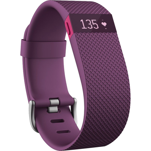 Fitbit Charge HR Wireless Activity Wristband - Plum - Small - Open Box