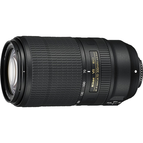 Nikon AF-P NIKKOR 70-300mm f/4.5-5.6E ED VR Fixed Zoom Digital SLR Lens, Black