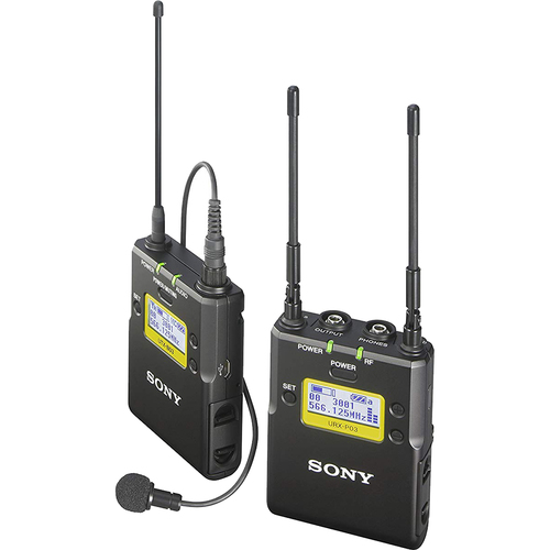 Sony Lavalier Microphone Wireless w/ Bodypack Transmitter & Portable Tuner (Open Box)
