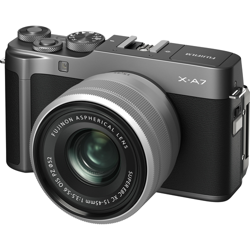 Fujifilm X-A7 Mirrorless Digital Camera w/ XC 15-45mm F3.5-5.6 Lens Dark Silver