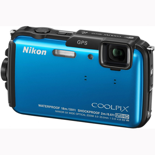 Nikon COOLPIX AW110 16MP Waterproof Shockproof Freezeproof Blue Digital Camera Refurb