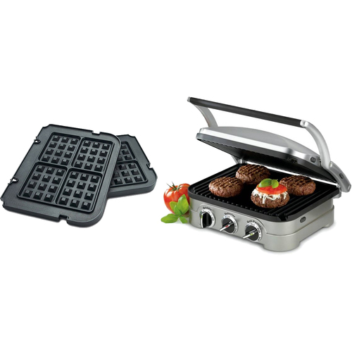 Cuisinart GR-4NW Multifunctional Griddler w/ Waffle Plates, Grill & Panini Press REFURBISH