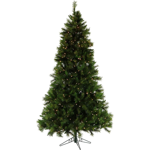Fraser Hill Farm 9 Ft. Canyon Pine Christmas Tree with Clear LED Lighting - FFCM090-5GR
