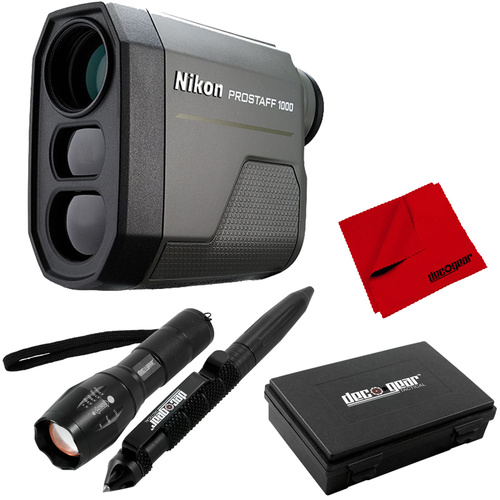 Nikon PROSTAFF 1000 6X 20mm Laser Rangefinder (16664) + Deco Gear Tactical Set Bundle