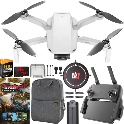 DJI Mavic Mini Drone Quadcopter CP.MA.00000120.01 with Remote Essentials Bundle