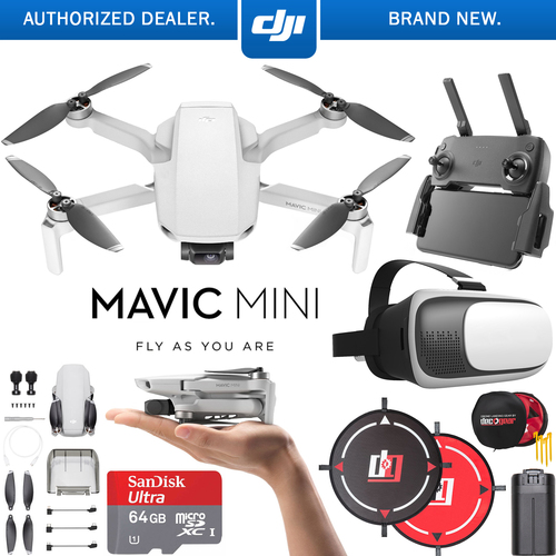 DJI Mavic Mini Drone Quadcopter CP.MA.00000120.01 with Remote & Headset Bundle