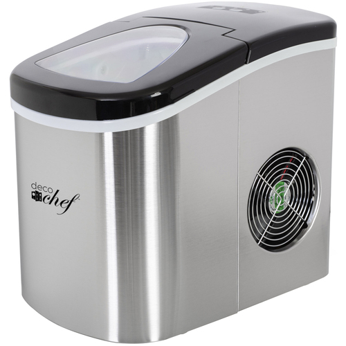 Stainless Steel Compact Electric Ice Maker | Top Load | 26 Lbs Per Day