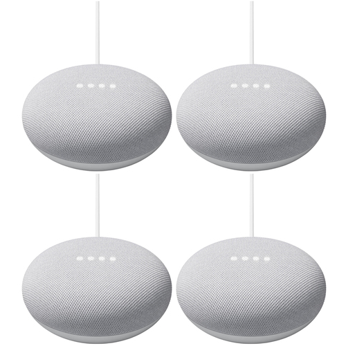 Google Nest Mini - 2nd Gen Smart Speaker with Google Assistant Chalk 4 Pack