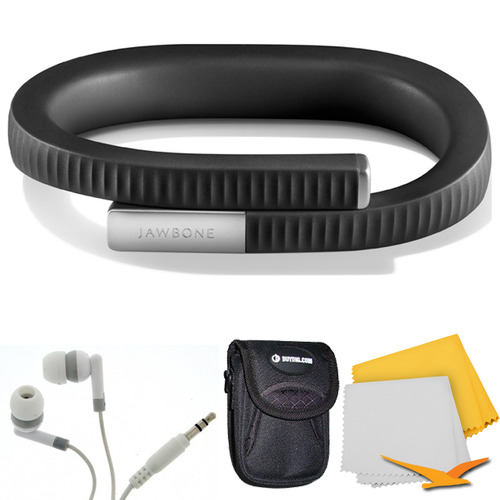 Jawbone UP 24 Bluetooth Enabled Medium - Retail Packaging - Onyx Bundle