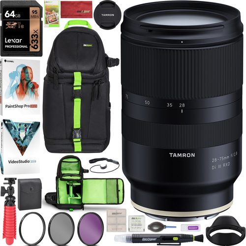 Tamron 28-75mm F2.8 Di III RXD A036 Full Frame Lens for Sony E-Mount + Accessory Bundle