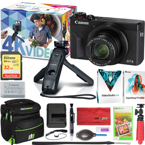 Canon PowerShot G7 X Mark III Digital Camera Video Creator Kit With Tripod Grip Bundle