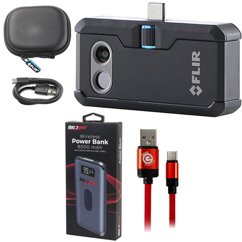 FLIR ONE Pro Thermal Imaging Camera for Android USB C with Deco Gear Power Bundle