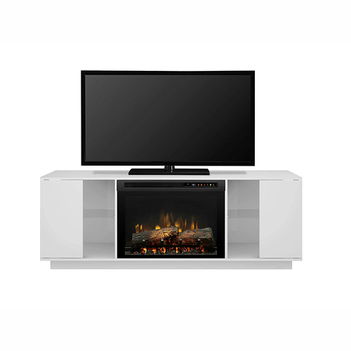 Dimplex Flex Lex Media Console Electric Fireplace with Firebox Logs - (White)
