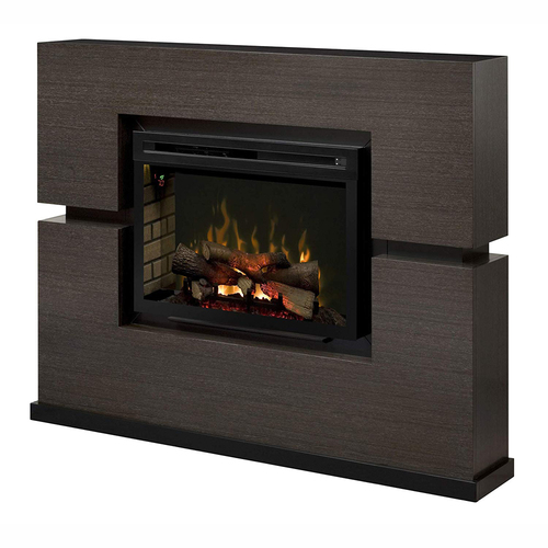 Dimplex Linwood Mantel Electric Fireplace -  (Rift Grey Finish) w/ Firebox Included