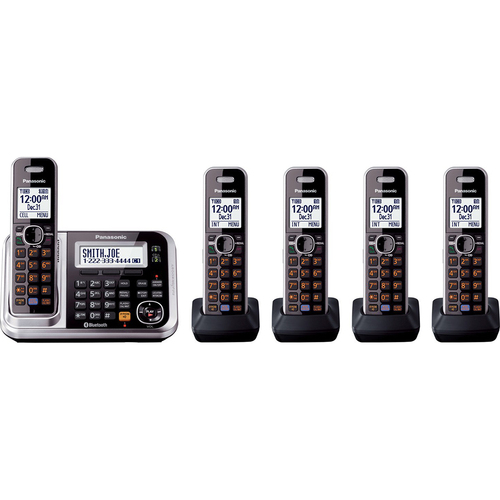 Panasonic KXTG7875S DECT 6.0 5-Handset High Quality Phone System with Answering Capability