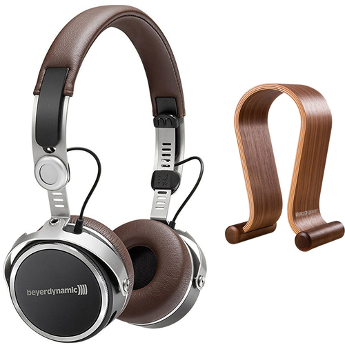 BeyerDynamic Aventho Wireless Bluetooth On-Ear Headphones & Deco Gear Headphone Stand Bundle