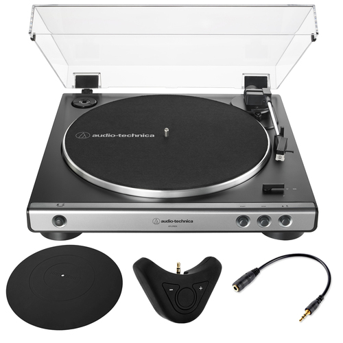 Audio-Technica AT-LP60X-GM Fully Automatic Belt-Drive Turntable Mackie Bluetooth Bundle