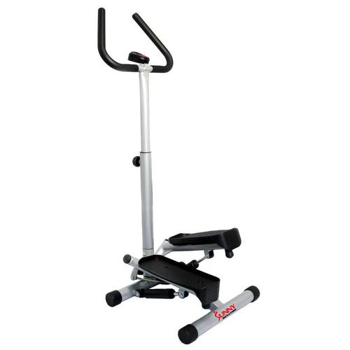 Sunny Health and Fitness Twister Stepper Step Machine with Handlebar Adjustable Height and LCD monitor 