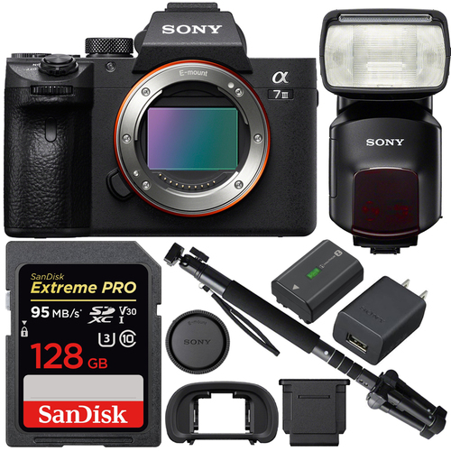 Sony a7III Full Frame Mirrorless Digital Camera Body with HVLF60M Flash Kit