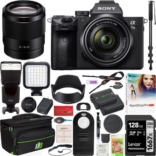 Sony a7 III Full Frame Mirrorless Camera ILCE-7M3K/B 28-70mm + 35mm 2 Lens Kit
