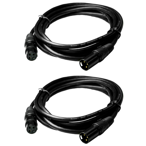 Deco Gear XLR 10' Male to XLR Female 16AWG Gold Plated Cable 2 Pack