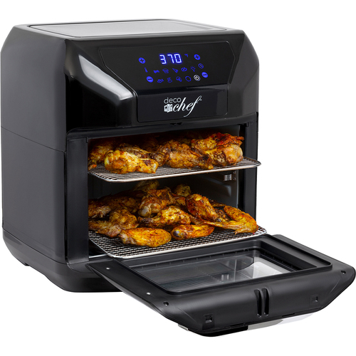 7-in-1 Digital 10.5QT Air Fryer Convection Oven with Simple Touch Display, Black