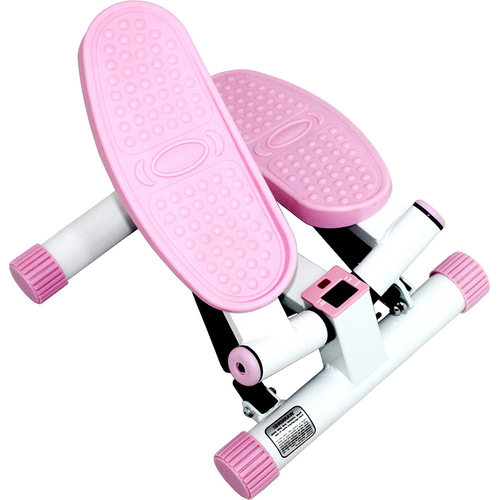 Sunny Health and Fitness Pink Adjustable Twist Stepper Step Machine w/ LCD Monitor P8000 - Open Box
