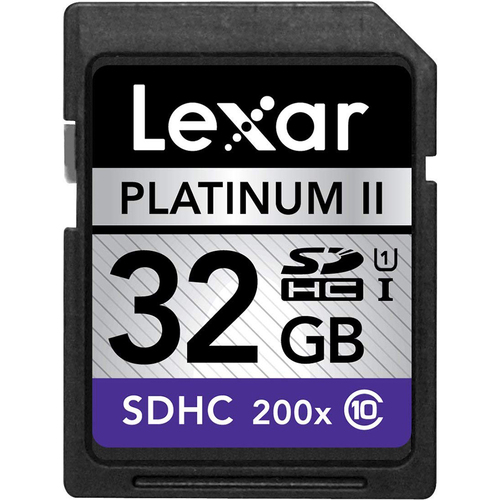 Lexar 32 GB Platinum II SD/SDHC UHS-I  (200x) (Large Blister) 2-Pack - LSD32GBSBNA2002