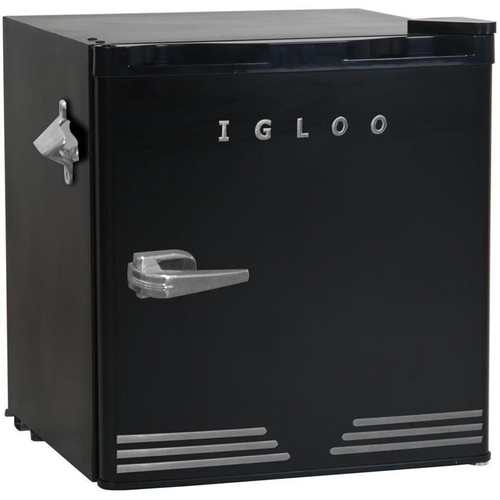 Igloo 1.6 CuFt Retro Fridge Dormitory Refrigerator (Black) - FR176BLACK - Open Box