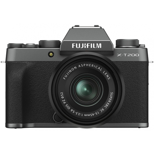 Fujifilm X-T200 Mirrorless Digital Camera w/ XC 15-45mm Lens Dark Silver (16645864)