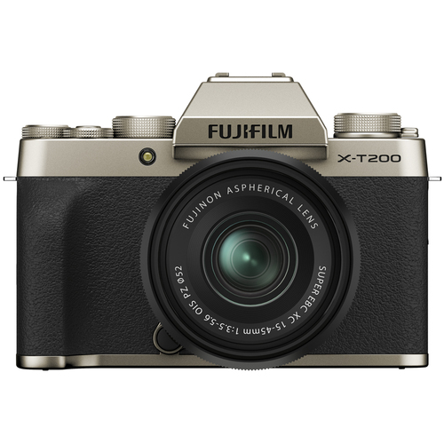 Fujifilm X-T200 Mirrorless Digital Camera w/ XC 15-45mm Lens Champagne Gold (16646105)