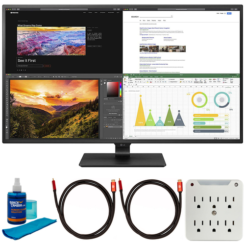 LG 43UN700-B 43` 4K UHD IPS LED Monitor 3840 x 2160 16:9 w/ Accessories Bundle