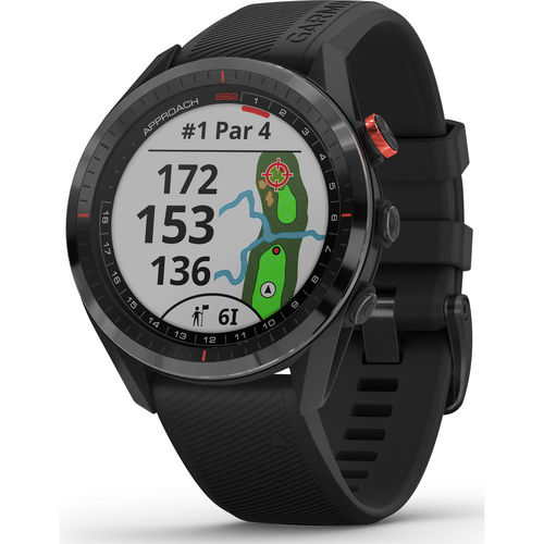 Garmin Approach S62 Ceramic Bezel w/ Black Silicone Band GPS Golf Watch