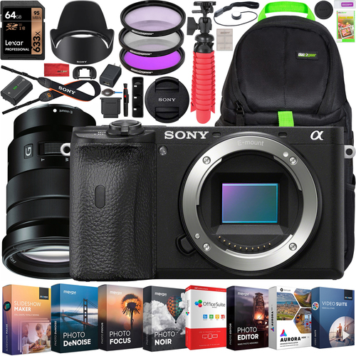 Sony a6600 Mirrorless Camera Body + 18-105mm F4 OSS G Lens Kit SELP18105G Bundle