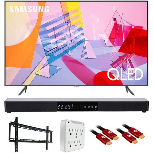 Samsung QN43Q60TA 43` Q60T QLED 4K UHD Smart TV (2020) with Deco Gear Soundbar Bundle