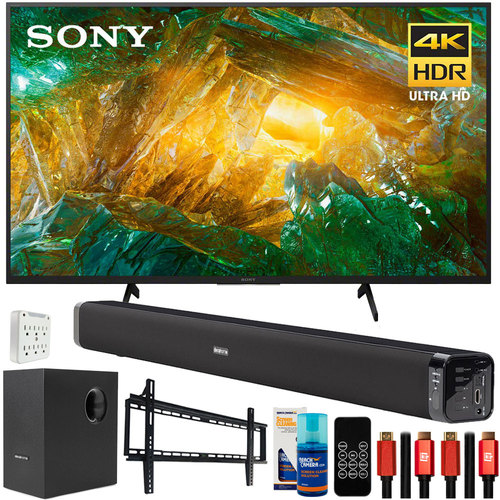 Sony XBR85X800H 85` X800H 4K UHD LED TV (2020) with Deco Gear Home Theater Bundle