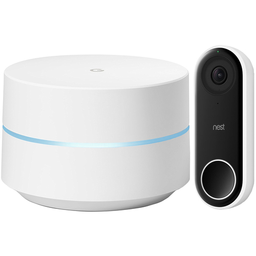 Google Nest Hello Smart Video Doorbell with Wi-Fi AC1200 Home Mesh System 