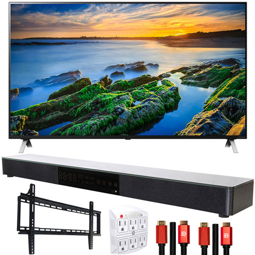 LG 49NANO85UNA 49` Nano 8 4K TV w/ AI ThinQ (2020) with Deco Gear Soundbar Bundle
