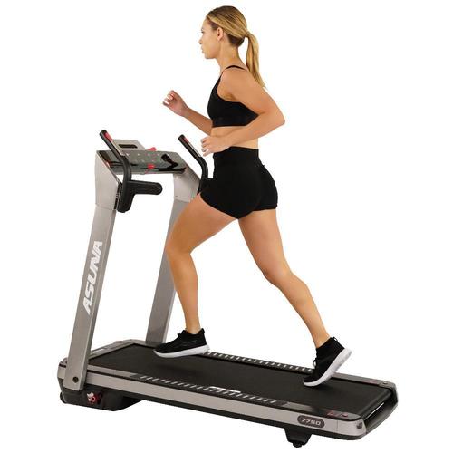 Sunny Health and Fitness ASUNA SpaceFlex Motorized Running Treadmill with Auto Incline - (7750)