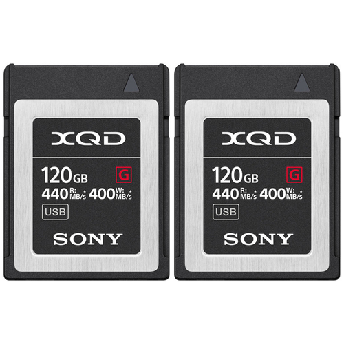 Sony Professional XQD G-Series 120GB Memory Card 2 Pack