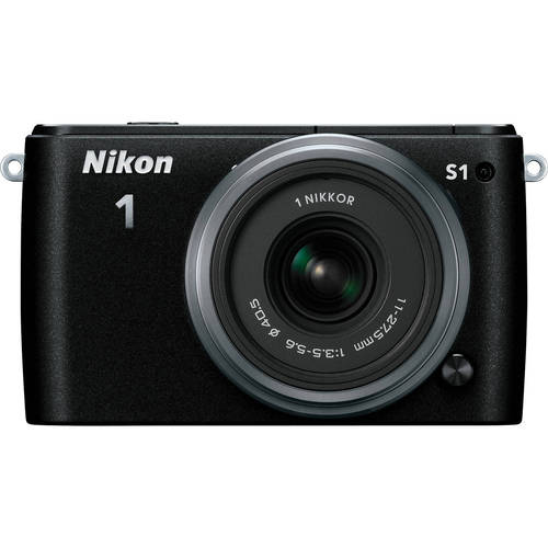 Nikon 1 S1 10.1MP Black Digital Camera with 11-27.5mm Lens - (Renewed)