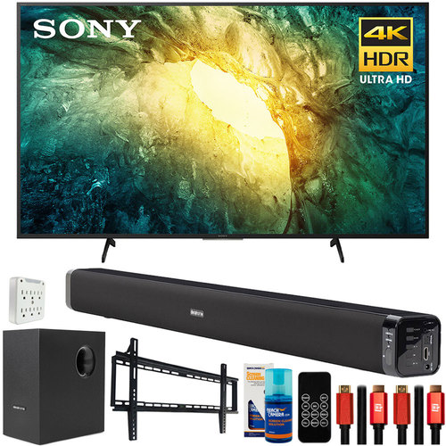 Sony KD55X750H 55` X750H 4K Ultra HD LED TV (2020) with Deco Gear Home Theater Bundle