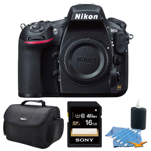 Nikon D810 36.3MP 1080p HD DSLR Camera 16GB Bundle w/ Case & Cleaning Kit - Body Only