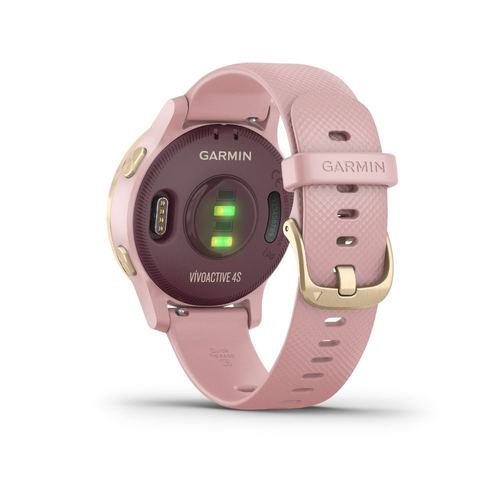 Garmin Vivoactive 4S Smartwatch w/ Wireless Earbuds Bundle Dust Rose/Gold 
