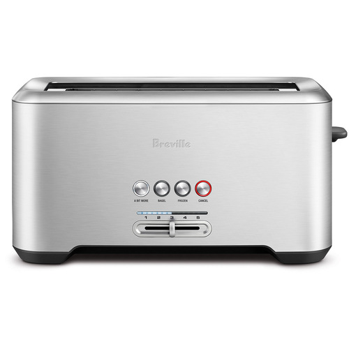 Breville The Bit More Long-Slot 4-Slice Toaster, Stainless Steel BTA730XL
