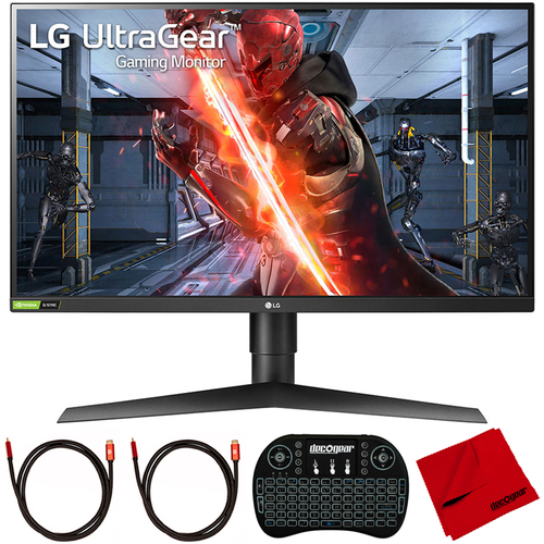 LG 27` UltraGear FHD IPS 1ms 240Hz HDR 10 Gaming Monitor with Keyboard Bundle