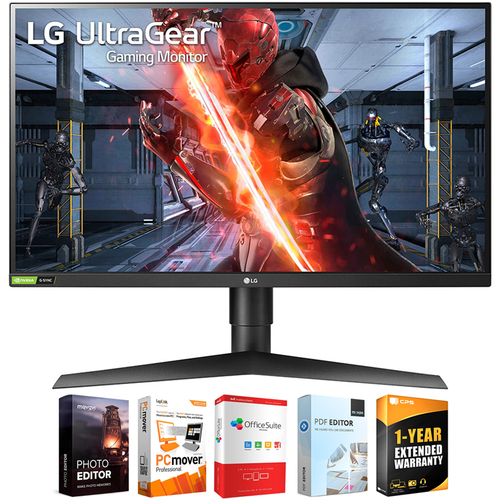LG 27` UltraGear FHD IPS 1ms 240Hz HDR 10 Gaming Monitor with Warranty Bundle